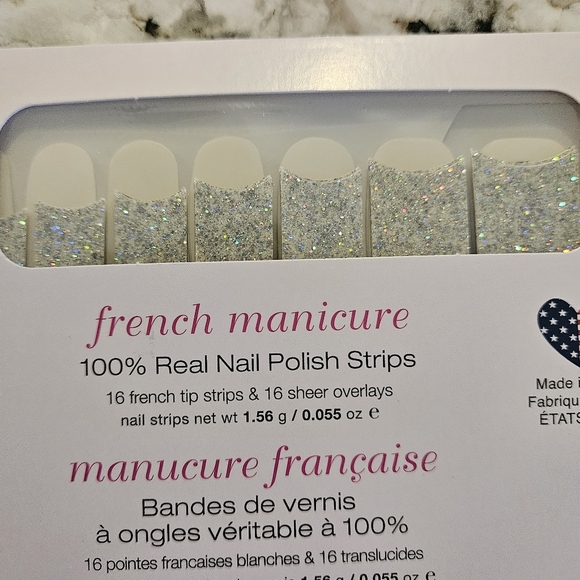 Color Street Nail Polish Strips - French Glitter Manicure - We're Meant To Oui - Picture 3 of 3